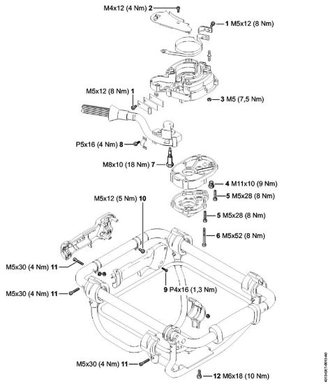 Coppie di serraggio BT 131 BT 131 brand Stihl